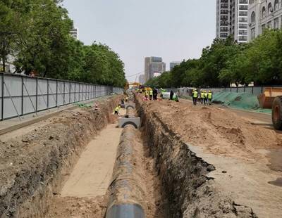 濟寧古槐路交通疏解項目管線施工提前兩月告捷，市政工程建設跑出“加速度”