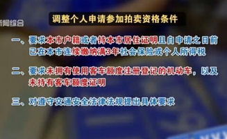 上海熱線 滬牌拍賣政策重大調整，名下有滬牌額度者將無法參與拍牌